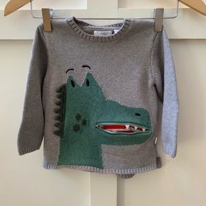 zara zipper alligator sweater